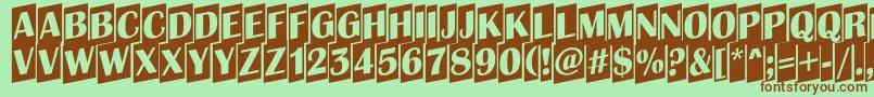 AAlbionictitulcmup Font – Brown Fonts on Green Background