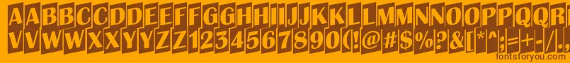 AAlbionictitulcmup Font – Brown Fonts on Orange Background