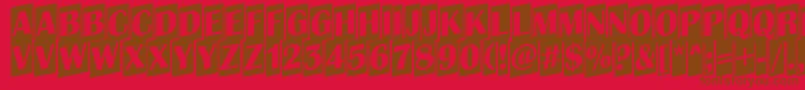 AAlbionictitulcmup Font – Brown Fonts on Red Background