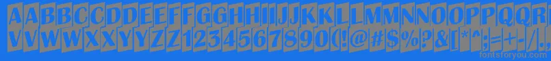 AAlbionictitulcmup Font – Gray Fonts on Blue Background