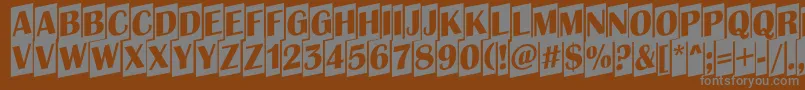AAlbionictitulcmup Font – Gray Fonts on Brown Background