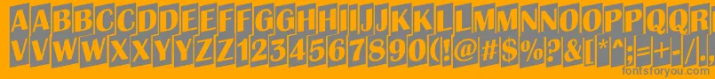 AAlbionictitulcmup Font – Gray Fonts on Orange Background