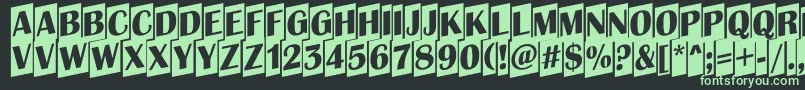 AAlbionictitulcmup Font – Green Fonts on Black Background