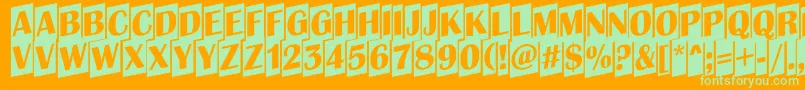 AAlbionictitulcmup Font – Green Fonts on Orange Background