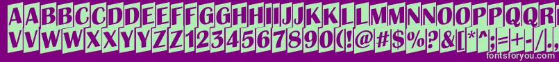 AAlbionictitulcmup Font – Green Fonts on Purple Background