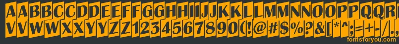 AAlbionictitulcmup Font – Orange Fonts on Black Background