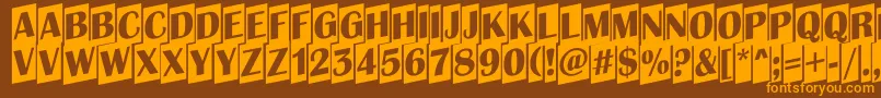 AAlbionictitulcmup Font – Orange Fonts on Brown Background