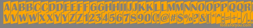 AAlbionictitulcmup Font – Orange Fonts on Gray Background