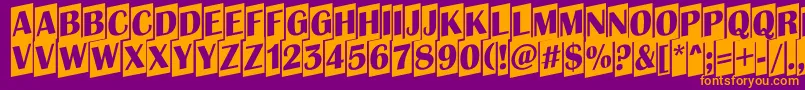 AAlbionictitulcmup Font – Orange Fonts on Purple Background