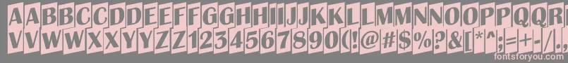 AAlbionictitulcmup Font – Pink Fonts on Gray Background