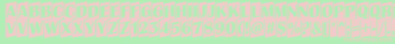 AAlbionictitulcmup Font – Pink Fonts on Green Background