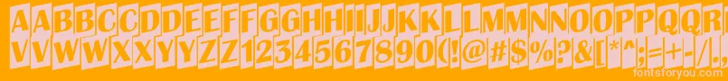 AAlbionictitulcmup Font – Pink Fonts on Orange Background