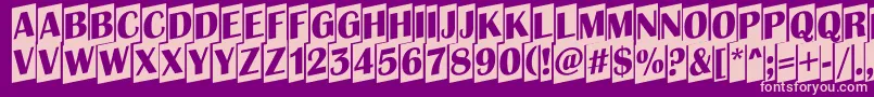 AAlbionictitulcmup Font – Pink Fonts on Purple Background