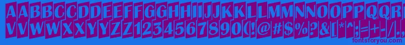 AAlbionictitulcmup Font – Purple Fonts on Blue Background