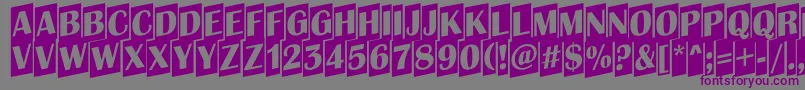 AAlbionictitulcmup Font – Purple Fonts on Gray Background