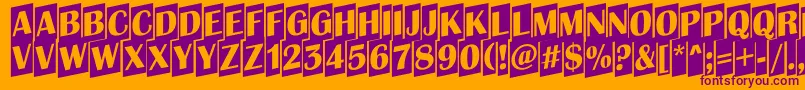 AAlbionictitulcmup Font – Purple Fonts on Orange Background