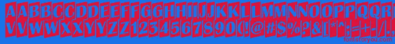 AAlbionictitulcmup Font – Red Fonts on Blue Background