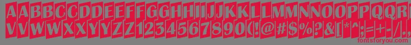 AAlbionictitulcmup Font – Red Fonts on Gray Background
