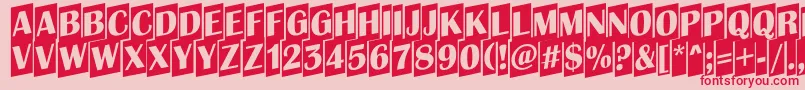 AAlbionictitulcmup Font – Red Fonts on Pink Background