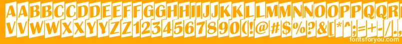 AAlbionictitulcmup Font – White Fonts on Orange Background