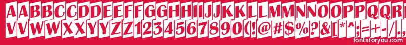 AAlbionictitulcmup Font – White Fonts on Red Background