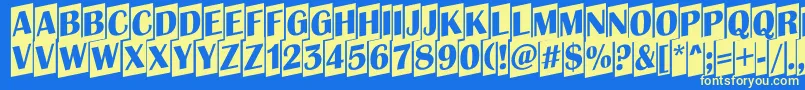 AAlbionictitulcmup Font – Yellow Fonts on Blue Background