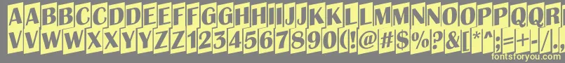 AAlbionictitulcmup Font – Yellow Fonts on Gray Background