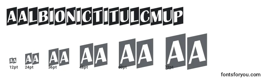 Размеры шрифта AAlbionictitulcmup