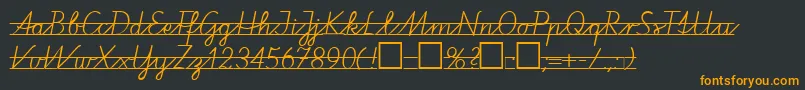 フォントVaPe2 – 黒い背景にオレンジの文字