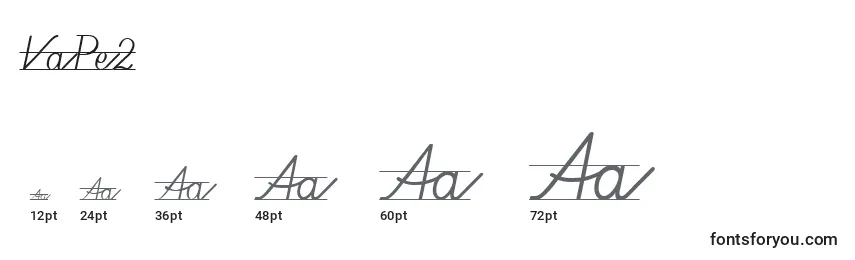 VaPe2 Font Sizes