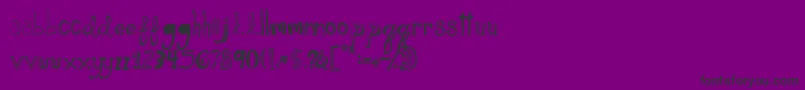 PleaseShowMeLoveDemo Font – Black Fonts on Purple Background