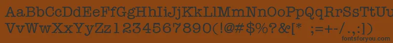 AmericantypewriterLight Font – Black Fonts on Brown Background