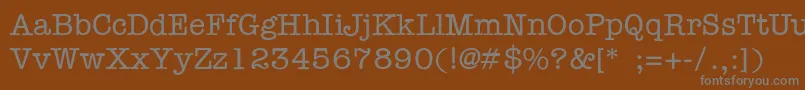 Шрифт AmericantypewriterLight – серые шрифты на коричневом фоне