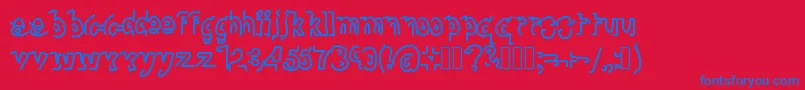 ExtraPreview Font – Blue Fonts on Red Background