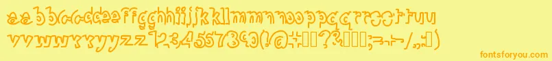 ExtraPreview Font – Orange Fonts on Yellow Background