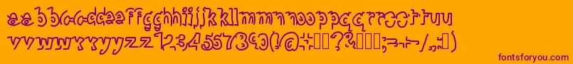 ExtraPreview Font – Purple Fonts on Orange Background