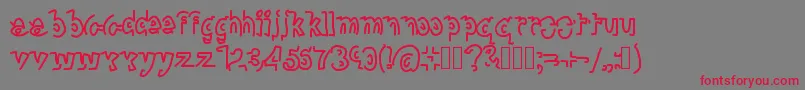 ExtraPreview Font – Red Fonts on Gray Background