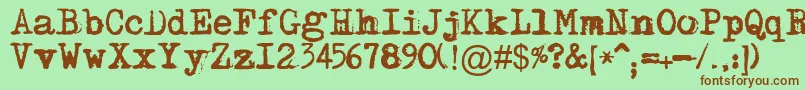 More about Maszynaplus Font Maszynaplus Font – Brown Fonts on Green Background
