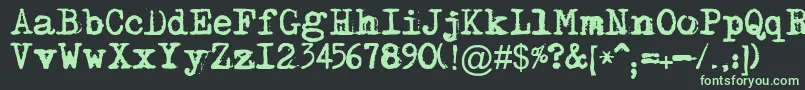 Maszynaplus Font – Green Fonts on Black Background