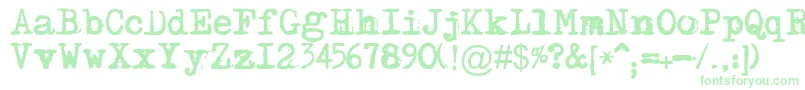 Maszynaplus Font – Green Fonts on White Background