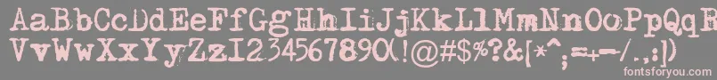 Maszynaplus Font – Pink Fonts on Gray Background