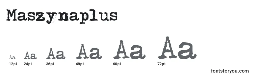 Размеры шрифта Maszynaplus