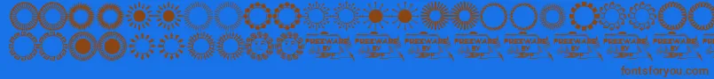 SundingsJl Font – Brown Fonts on Blue Background