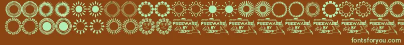 SundingsJl Font – Green Fonts on Brown Background