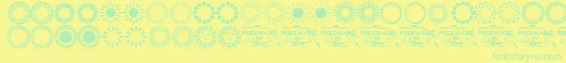 SundingsJl Font – Green Fonts on Yellow Background