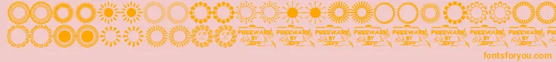 SundingsJl Font – Orange Fonts on Pink Background