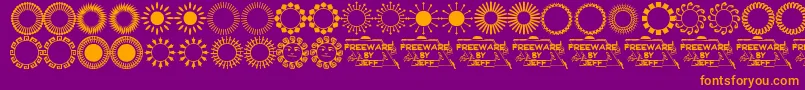 SundingsJl Font – Orange Fonts on Purple Background