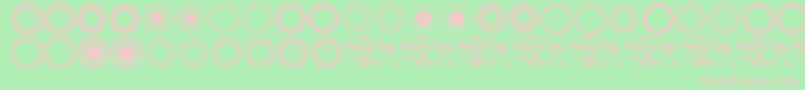 SundingsJl Font – Pink Fonts on Green Background