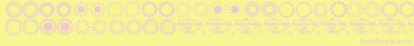 SundingsJl Font – Pink Fonts on Yellow Background