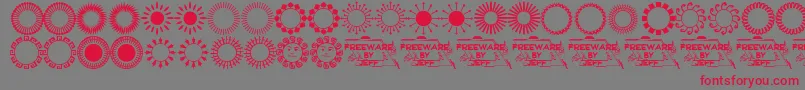 SundingsJl Font – Red Fonts on Gray Background
